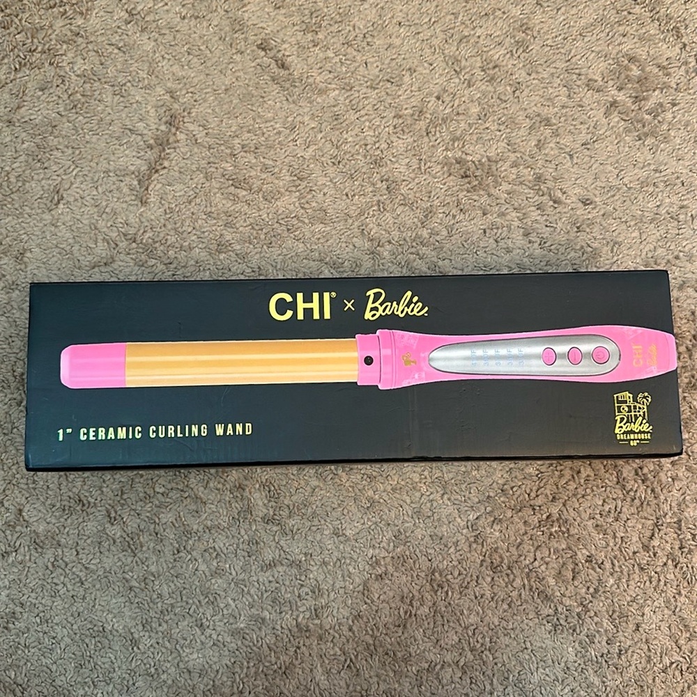 CHI x Barbie 1" Ceramic Curling Wand - Pink & Gold